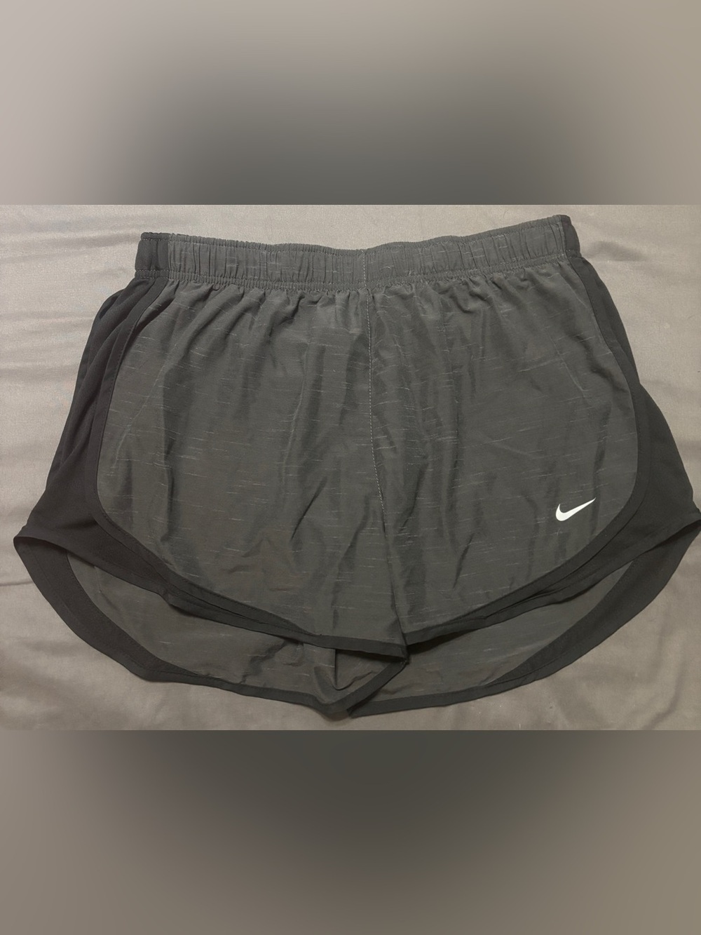 Nike Black and Dark Gray Running Shorts Size L